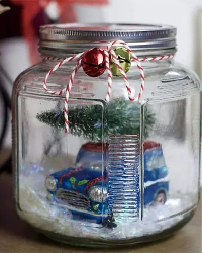 Mini Jar Christmas Trees