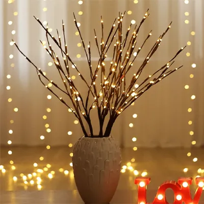 Willow Branches With Lights