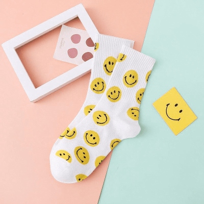 smiley face socks