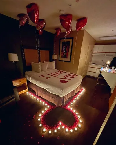 romantic room setup for her