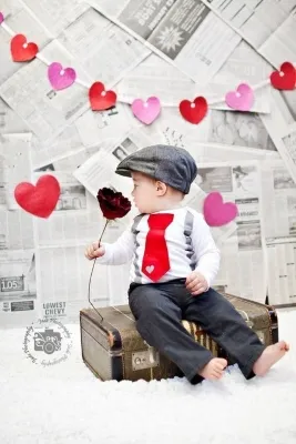 1 year old baby valentine day photoshoot ideas