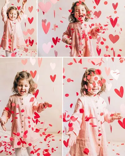 Flying hearts photography for valentine