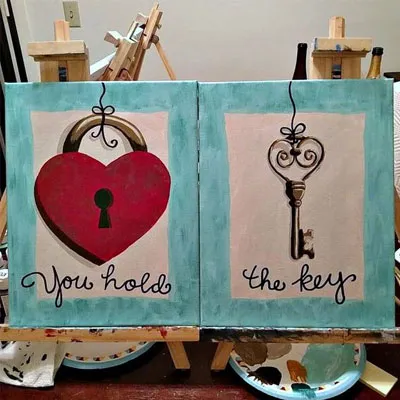 love painting for valentine's day