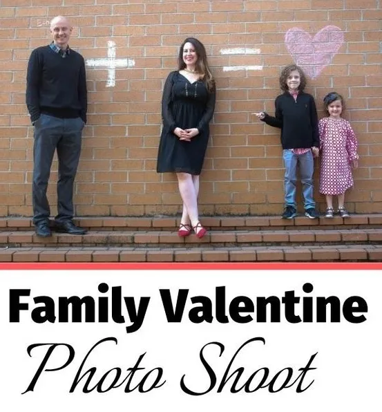 Unique family valentine photo shoot idea
