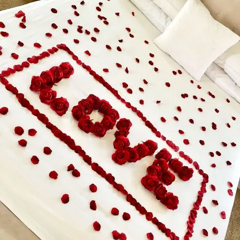 flower bed decoration for valentine