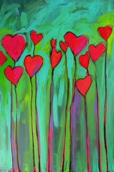 heart shaped painting ideas for valentine