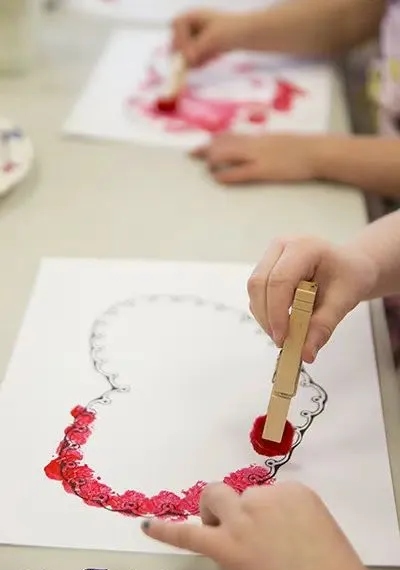 easy heart shaped painting